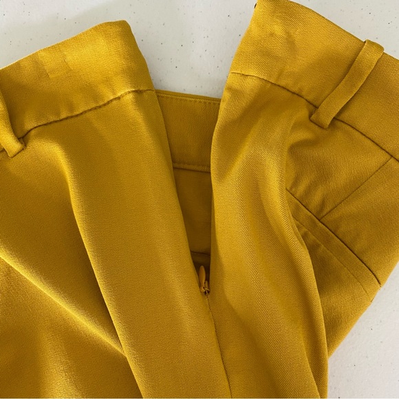J. Crew Winnie Pant Golden Straw Mustard Yellow Ankle Chino Size 8 - Picture 9 of 13